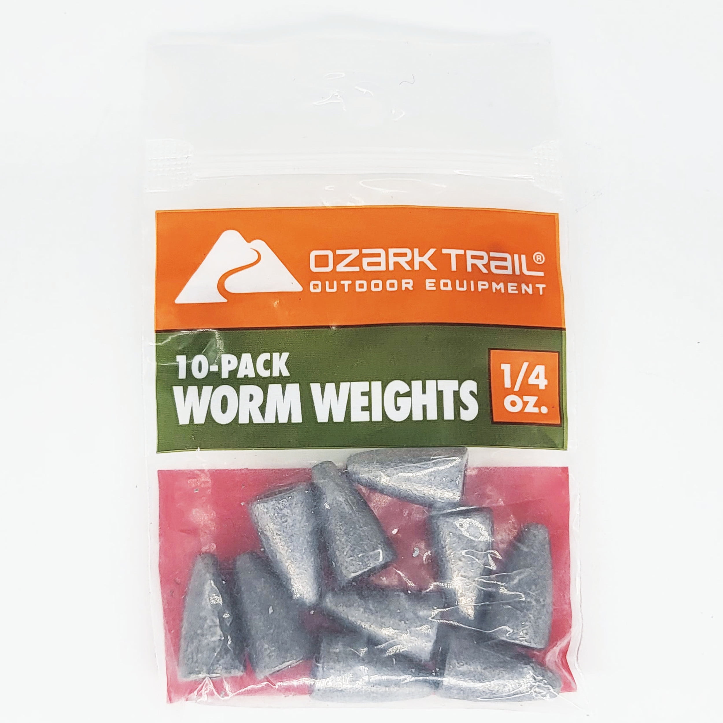 (6 pack) Ozark Trail Worm Weight 1/4oz, Fishing Lead Weights, Product Size 0.67x0.37in