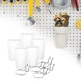 thumbnail image 6 of Miulika 5 Pieces Pegboard Cups with s Pegboard Bins with Hooks, Pegboard Hooks,Accessories, Durable, Organizer Baskets White, 6 of 9