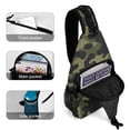 thumbnail image 4 of Full Print Chest Bag 8×15in Outer Large Bag On Both Sides Of Mesh Bag Inside Pocket Design Sponge Pad Shoulder Strap Military Green Camouflage, 4 of 8