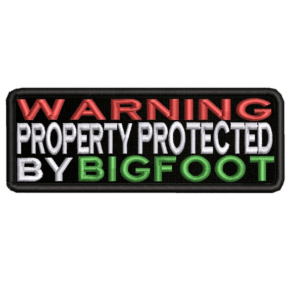 Applique Inspirational Big Foot Theme Hook Backing Decorative Patch Funny Saying Biker Emblem
