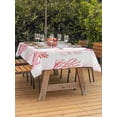 thumbnail image 3 of Outdoor Tablecloth with Umbrella Hole for Patio/Picnic/Party/Camping, Coastal Pink Coral Waterproof Table Cloth Rectangle Table Cover Washable, Nautical Ocean Seaside Beach (60"x 120"), 3 of 8