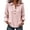 101#Pink, variant on Collared Waffle Knit Top Women Long Sleeve Polo Collar Button Placket Casual Loose Fit Knit Sweater Pullover Minimalist Workwear Top