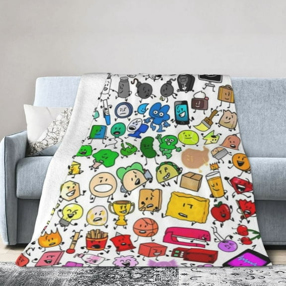BFDI-Battle for Dream Throw Blanket Warm Soft Flannel Flannel Blankets For Home Sofa Bedroom