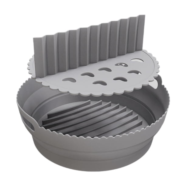 Revestimiento Plegable de Silicona Perfecl para Freidora de Aire Gris con Divisor