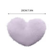 thumbnail image 3 of Begzeat Fluffy Heart Throw Pillows, Shaggy Decorative Pillow for Sofa Couch Bed, Cute Room Decor Gifts for Women Girls Kids - Decorations for Valentines Day Mothers Day Christmas (Purple,7.9"), 3 of 7