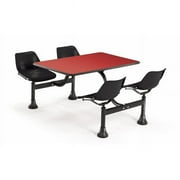 OFM 1002-BLK-RED Cluster Table with Laminate Top - Black & Red