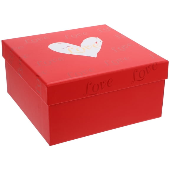 Elegant Red Decorative Box for Party with Large Capacity 20x20x10 cm