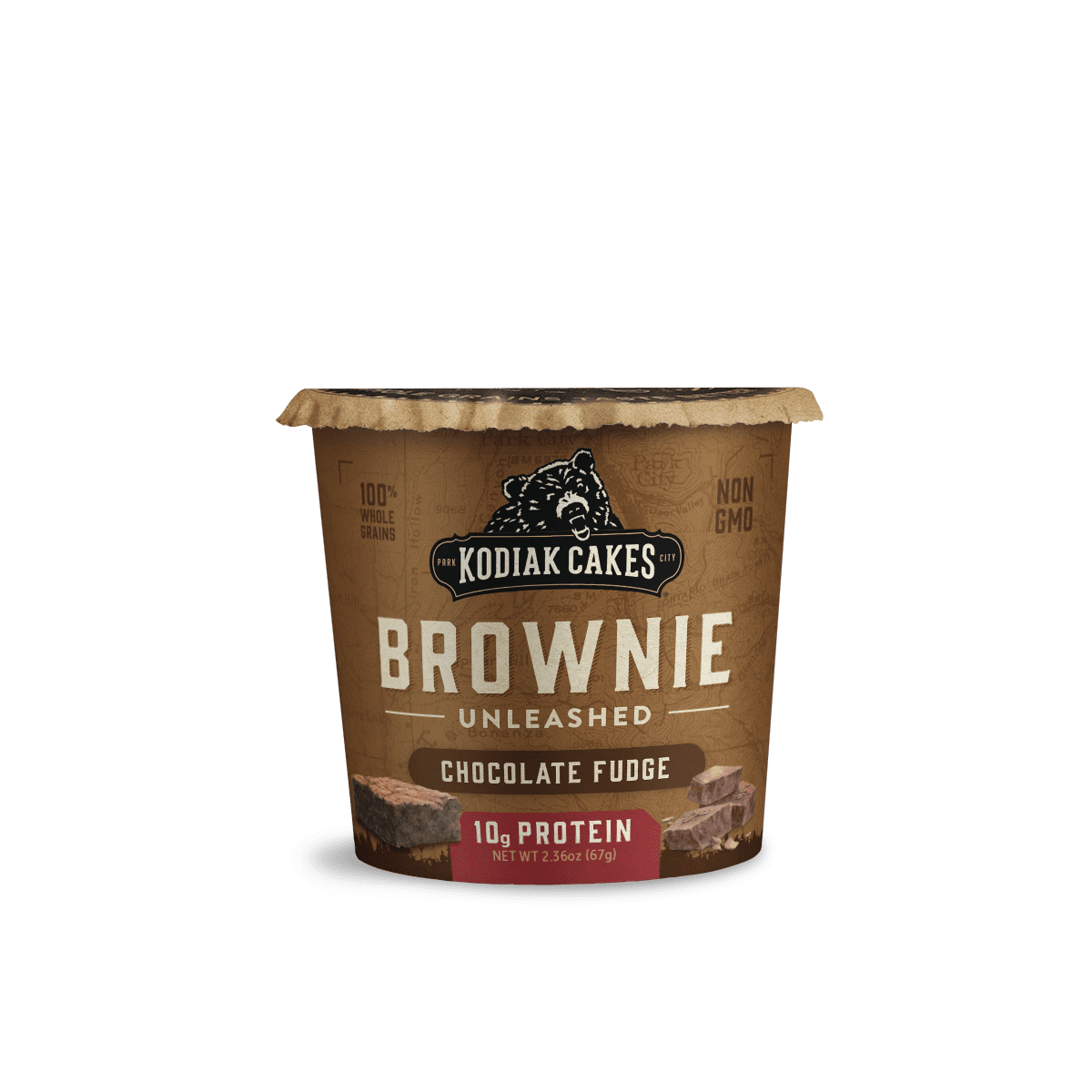 Kodiak Cakes Brownie Unleashed, Chocolate Fudge Brownie Cup, 2.36 OZ