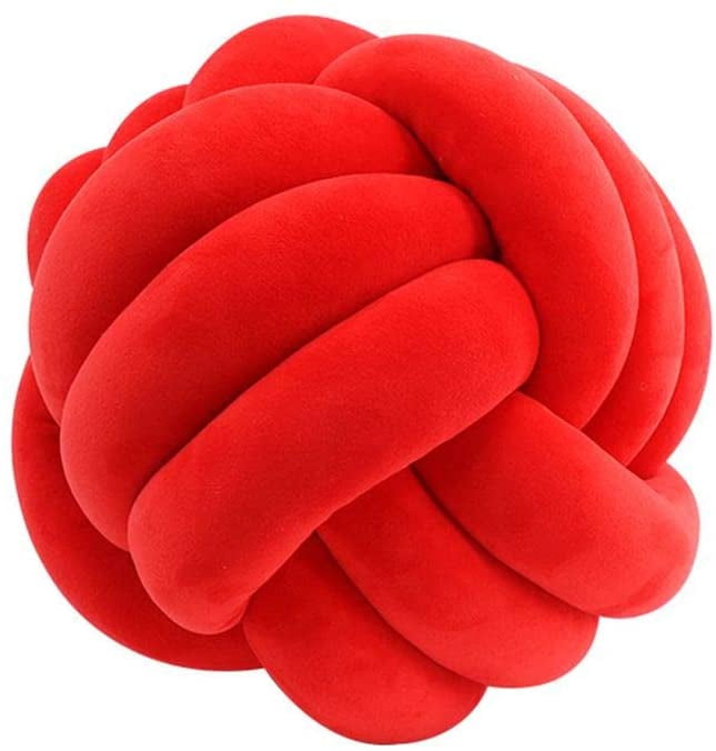 OIENS Round Knot Ball Cushion Plush Throw Pillows, Household Throw