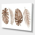 thumbnail image 3 of Tropical Palm and Monstera Leaf In Terracotta 32 in x 16 in Painting Canvas Art Print, by Designart, 3 of 4
