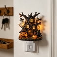 thumbnail image 6 of Halloween Decorations Halloween Tree House Night Light Plug in Spooky Cute Ghost Pumpkin Wall Decor for Home Party, 6 of 6