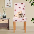 thumbnail image 4 of Yayeee 2 Pack Dining Chair Covers Stretch Parson Chairs Slipcovers Seat Protector, Cartoon Elephant Pattern, 4 of 6