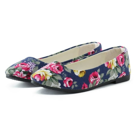 

adviicd Running Shoes Womens Womens Flip Flops Print Slip On Canvas Shoes Womens Casual Canvas Flat Sneakers Shoes Dark Blue 8