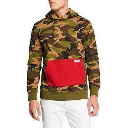 OVADIA & SONS Men's Medium Dune Pullover Hoodie Sweatshirt Camo/Red