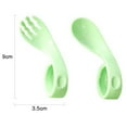 thumbnail image 5 of NIBOLOG 1 Set Offset Spoon Food Grade Adorable Appearance Adaptive Eating Aid Right Hand Learn Eat Baby Fork Spoon Set for Family, 5 of 8