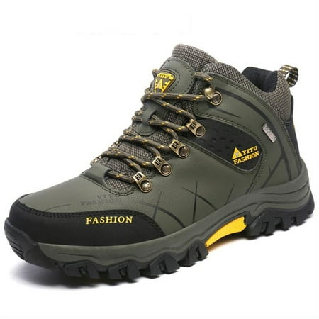 Mens Trail Hiking Boots Waterproof Athletic Outdoors Safety Sports Running (Best Trail Running Shoes For Hiking)
