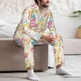 thumbnail image 7 of Salouo Retro Colorful Butterfly Print Button-Front Long Sleeve Pajama Set for Men, Soft 2Pjs Men's Long Sleeve Sleepwear-X-Large, 7 of 7