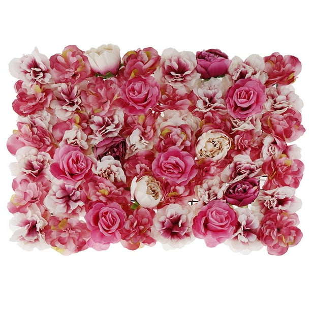 Arreglo floral para bodas, hermoso panel floral, seda artificial Gradiente Rosa Roja
