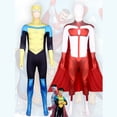 thumbnail image 1 of Traje de Cosplay Invincible Invincible Mark Grayson Cosplay traje de fiesta azul y negro Jumpsuit Season 3 Hero Cool Anime Cosplay regalos para fiestas y disfr. (Niños:140, Amarillo), 1 of 9