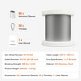 thumbnail image 4 of KFFKFF Cable Set, 330 ft of 1/16" 304 Stainless Steel Wire, Includes 80 Sleeves and 20 Thimbles, Supports up to 450 lbs, Composed of 7x7 Strands, Suitable for Marine Aircraft, 4 of 9