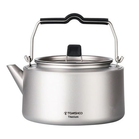 

Tomfoto 600ml / 1000ml Titanium Tea Pot Kettle Lightweight Camping Tea Kettle Coffee Pot for Home Kitchen and Outdoor Activities