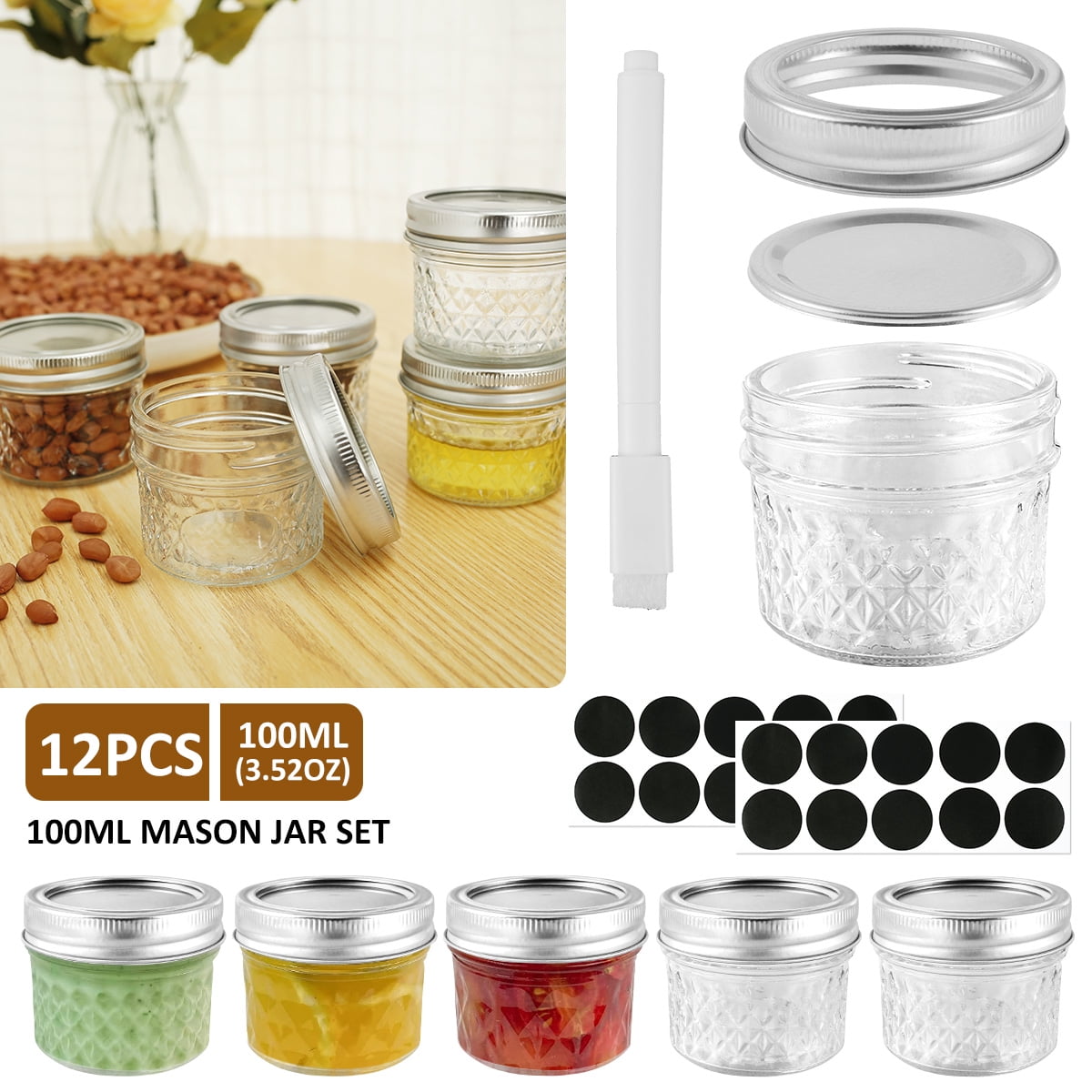 Mason Jar Wick Centering Tool - Standard 2.5 Mason Jar/Jelly Jar - 5 Pack