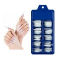 thumbnail image 2 of opvise 100Pcs/Set Full-paste Pointed Fake Nail Solid Color Manicure Sticker Accessories, 2 of 8
