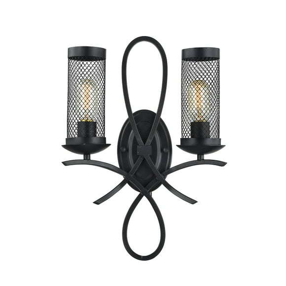 Applique 2LT - Finition Noir Rustique