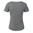 thumbnail image 6 of Plus Size Summer Clothes for Women Short Sleeve Long Sleeve Square Neck T Shirts Tops Tees Tourist Long Shirt Small Shirt V Neck Western Ladies Shirts Laye Tees for Women Loose Tops Grey M, 6 of 7