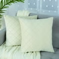 thumbnail image 1 of DSstyles Pack of 2 Velvet Decorative Pleated Throw Pillow Covers Soft Solid Square Cushion Case for Couch, 1 of 9