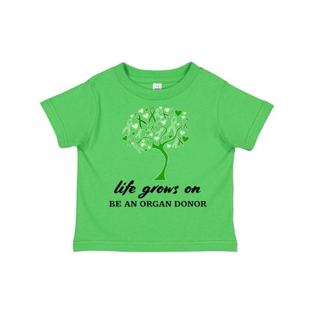 

Inktastic Life Grows On- Be an Organ Donor-green Ribbon Tree Gift Toddler Boy or Toddler Girl T-Shirt