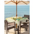 thumbnail image 4 of Square Outdoor Tablecloth with Umbrella Hole Sage Green Truck Outside Table Cloth Waterproof Patio Table Cover Farmhouse Sunflowers Watercolor Zipper Tablecloths for Picnic Party Camping 60x60 Inch, 4 of 8
