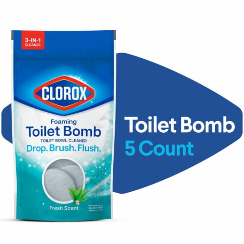 2X - Clorox Bleach Free Fresh Scent Foaming Toilet Bomb Toilet Bowl Cleaner
