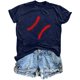 thumbnail image 1 of Mujeres Impreso Casual Top, Manga Corta Crew Cuello Blusa para la Primavera Y el Verano Desgaste, Ligero Imitación Algodón Moda Tee, 1 of 2