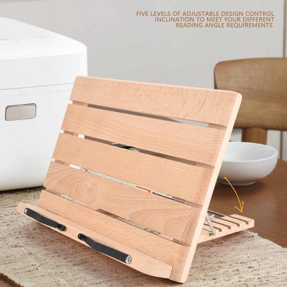 Ccdes Portable Wood Book Rack Stand 5 Levels Adjustable Music Scores