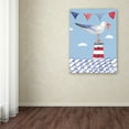 thumbnail image 3 of Trademark Fine Art 'Coastal Bird I Flags on Blue' Canvas Art by Farida Zaman, 3 of 3