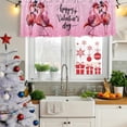 thumbnail image 5 of Valentine's Day Curtain Valances for Windows, Kitchen Valance Window Treatments Panel 2 Pack, Flamingos Roses Love Romance Ombre Pink Rod Pocket Short Curtains for Bathroom Bedroom 54 x 18 Inch, 5 of 8