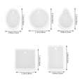 thumbnail image 4 of 1 Set Resin Keychain Molds Silicone Keychain Pendant Jewelry Casting Molds, 4 of 7