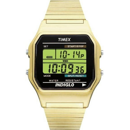 Timex Men's Classic Digital Watch, Gold-Tone Stainless Steel Expansion