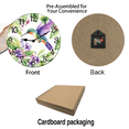 thumbnail image 3 of Kurmntregon Hummingbird Wall Clock Spring Floral Clock Silent Non Ticking Battery Operated Rustic Farmhouse Kitchen Clocks Decorative For Living Room Bedroom Office Shop Hotel Round 10", 3 of 7