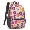 thumbnail image 2 of Pioneer Flower Floral Print Pattern 17" School Backpacks for Teens,Waterproof Oxford Fabric,S-Shape Padded Straps for School,Travel,Hiking,Camping, 2 of 5