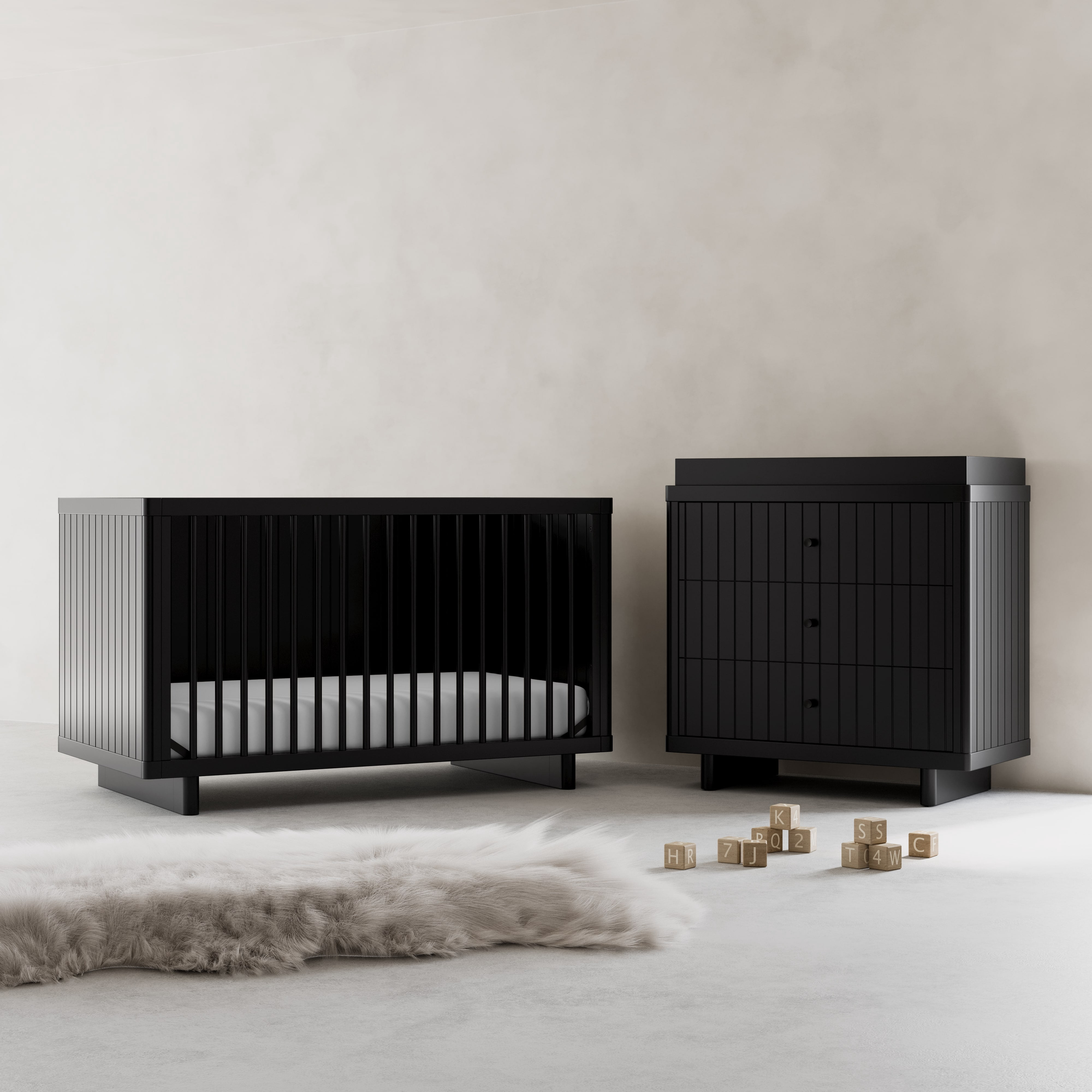 Art of Nursery by Storkcraft Kyoto 3 Drawer Chest with Infant Changing Topper, Black