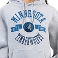 thumbnail image 3 of Women's G-III 4Her by Carl Banks  Heather Gray Minnesota Timberwolves City Pullover Hoodie, 3 of 3