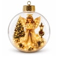 thumbnail image 3 of Glowing Christmas Story Ornaments, Light-Up Mini Holiday Scene, 10cm Hanging Xmas Tree Decor Ball with Warm White LED Lights, Festive Keepsake Gift for Christmas Tree E, 3 of 9