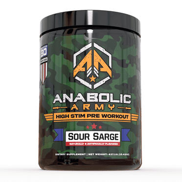 Anabolic Army High Stim Pre Workout in Raspberry Limeade
