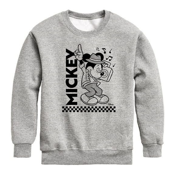 Disney - Mickey & Friends - Mickey Enjoys Music on Boombox - Toddler And Youth Long Sleeve Graphic T-Shirt