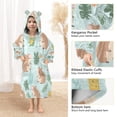 thumbnail image 4 of Wearable Blanket with Sleeves and Pocket Oversized Hooded Sweatshirt 3-14 YR Capybaras in Playful Poses S, 4 of 7