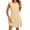 Khaki, variant on Summer Women's Button-Down Lapel Collar Sleeveless Dress 100% Cotton Linen Blend Casual Shift Dress with Front Pockets for Outdoor Activities,Turquoise M