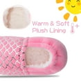 thumbnail image 6 of HOMEHOT Girls Slippers Little Kid Big Kid Memory Foam House Slippers Indoor Outdoor Rubber Sole Pink Size 2 Female, 6 of 6