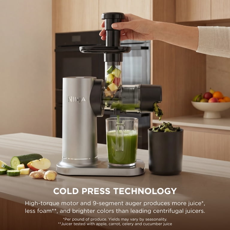 Free Shipping! Ninja Cold Press Juicer 150W with 18oz Jug, 30oz